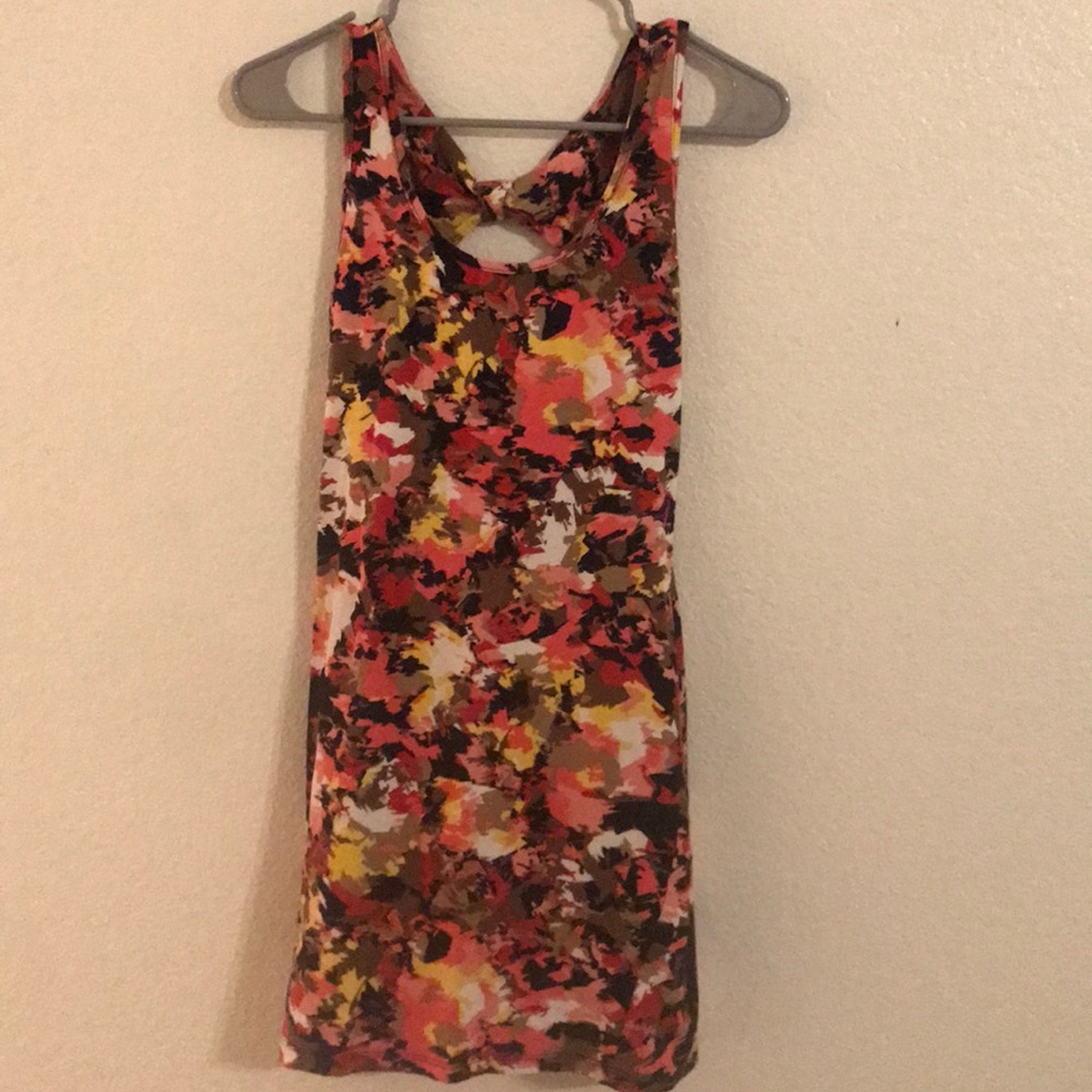 Printed body con dress